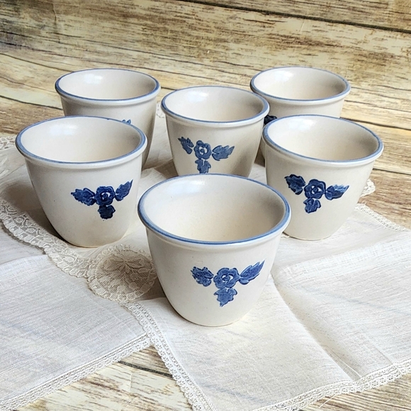 Vintage Pfaltzgraff Yorktowne Stoneware Custard Cup Set - Main Image